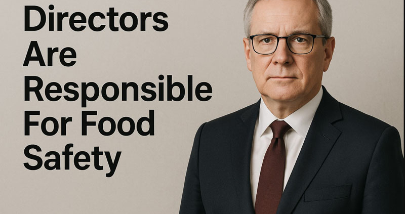 Directors are responsible for food safety