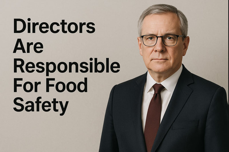 Directors are responsible for food safety
